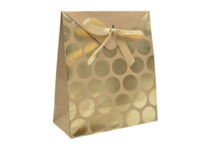SACHET CADEAU KRAFT BRUN / OR