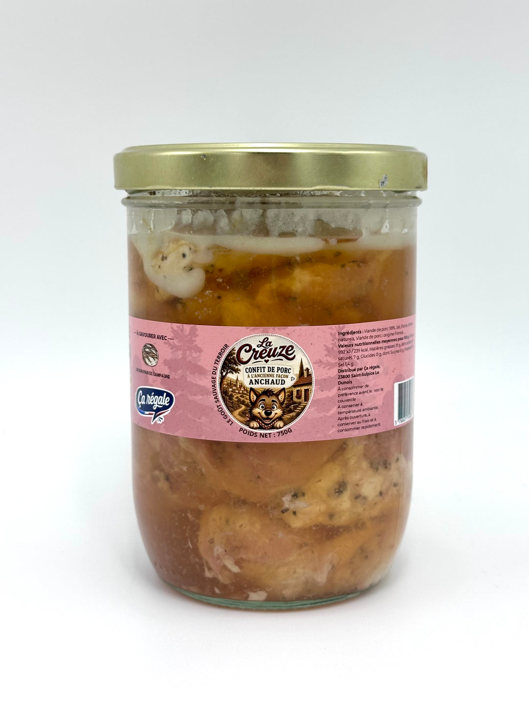 CONFIT DE PORC À L’ANCIENNE FAÇON ANCHAUD - 750G