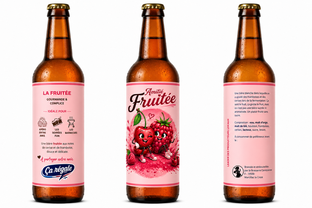 BIÈRE ÇA REGALE - AMITIÉ FRUITÉE (CERISE &amp; FRAMBOISE) 75CL