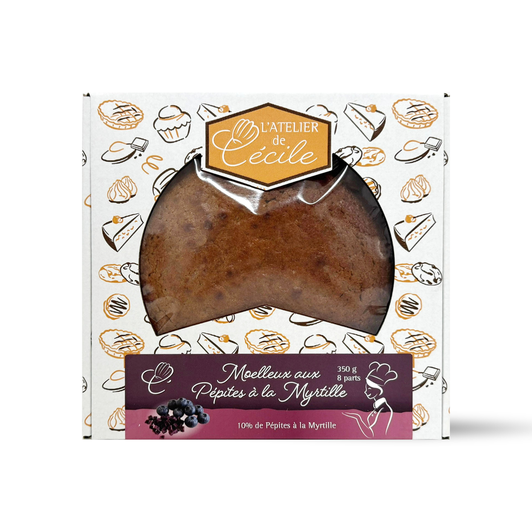 GÂTEAU MOELLEUX AUX PÉPITES À LA MYRTILLE - 350G