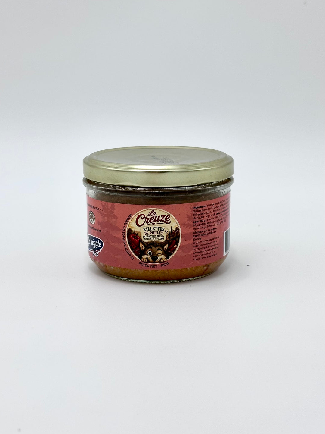 RILLETTES DE POULET AUX POIVRONS GRILLÉS ET PIMENT D’ESPELETTE - 180G