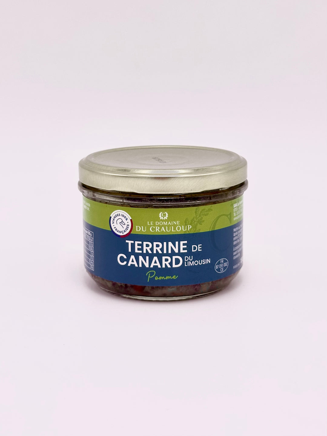 TERRINE DE CANARD DU LIMOUSIN À LA POMME - 180G