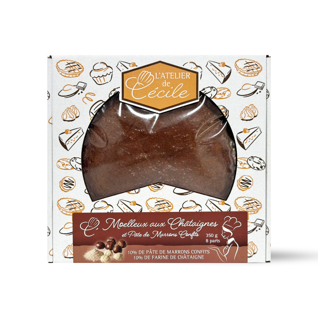 GÂTEAU MOELLEUX AUX CHÂTAIGNES ET PÂTE DE MARRON CONFIT - 350G