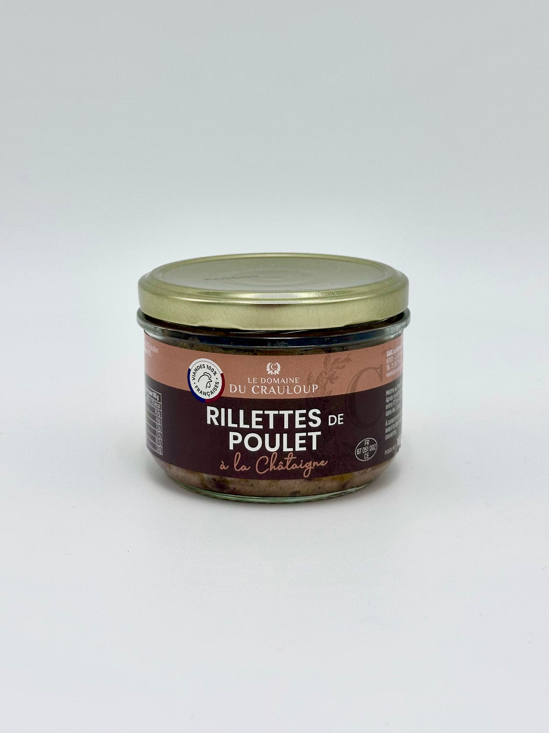 RILLETTE DE POULET À LA CHÂTAIGNE - 180G
