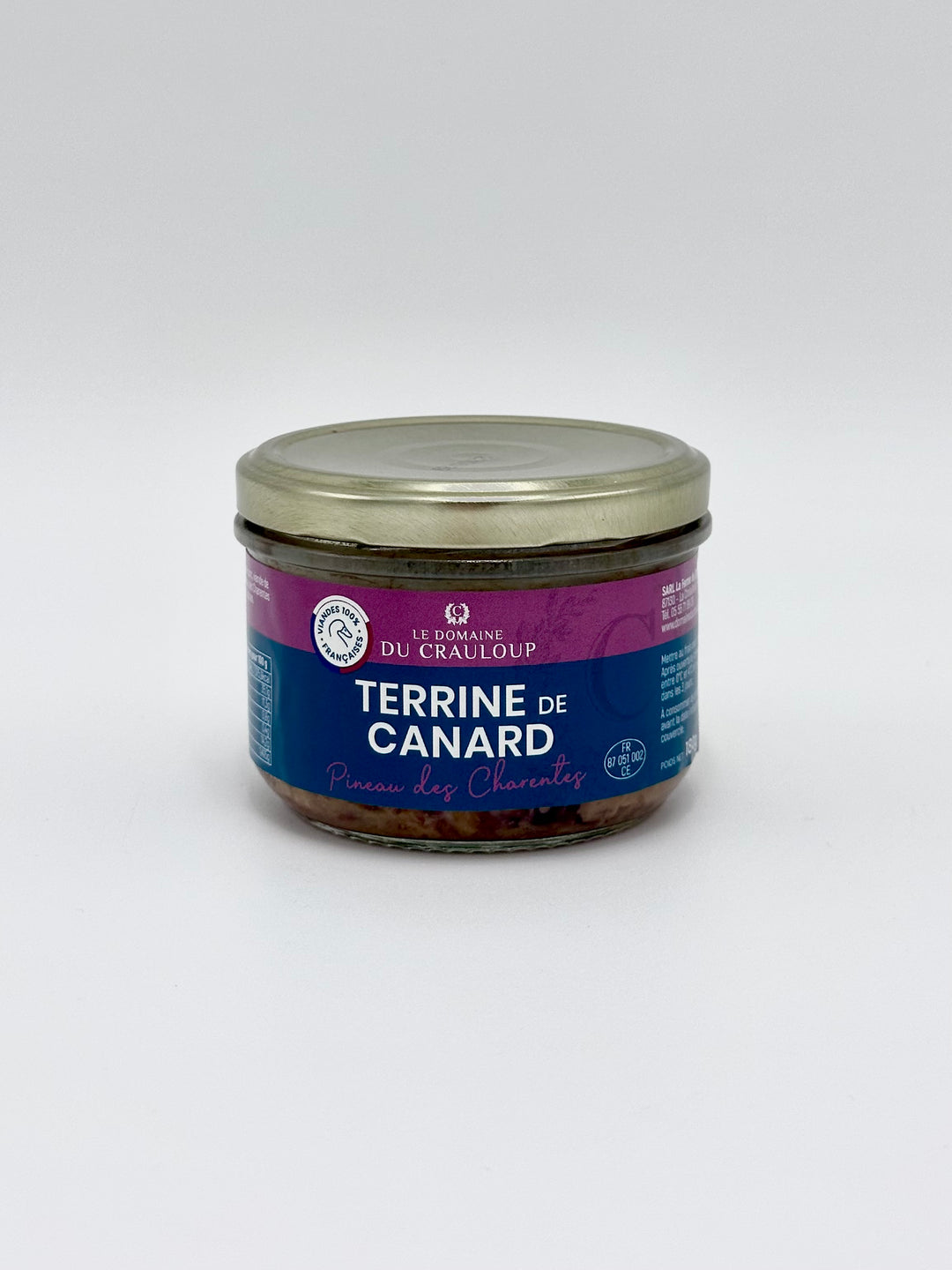 TERRRINE DE CANARD AU PINEAU DES CHARENTES - 180G