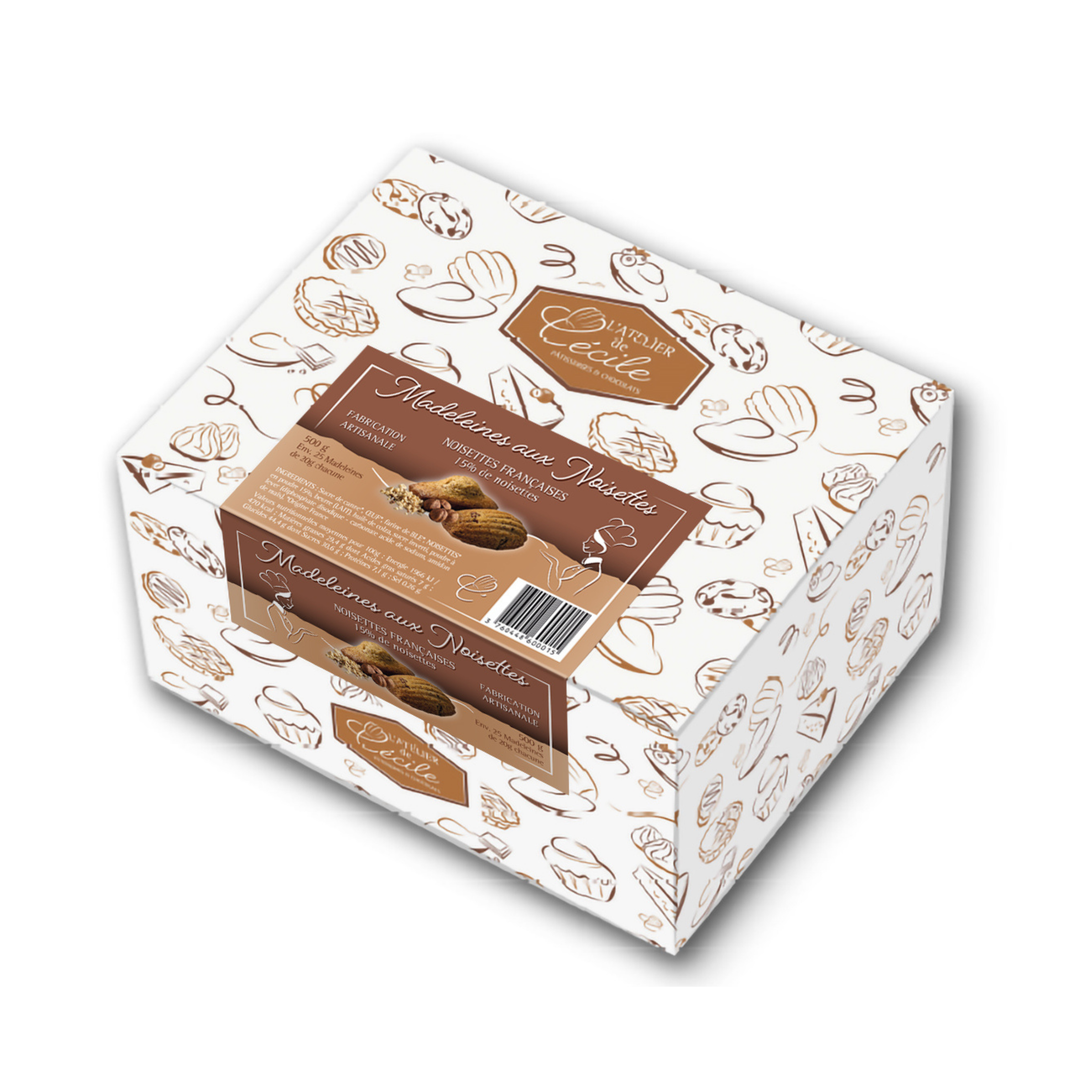 MADELEINES AUX NOISETTES - BOÎTE 500G