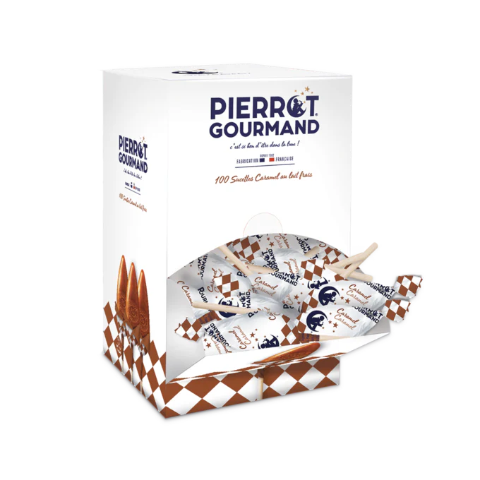 BOITE DISTRIBUTRICE 100 SUCETTES CARAMEL