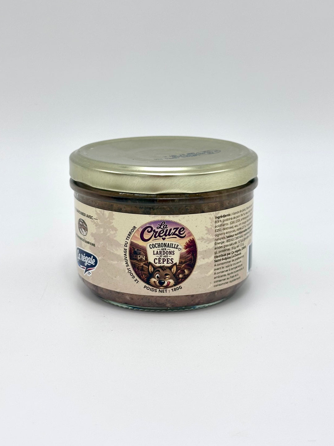 COCHONNAILLE AUX LARDONS ET AUX CÈPES - 180G
