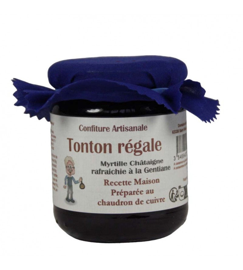 CONFITURE 250G “TONTON REGALE” - MYRTILLE, CHTAIGNE ET GENTIANE