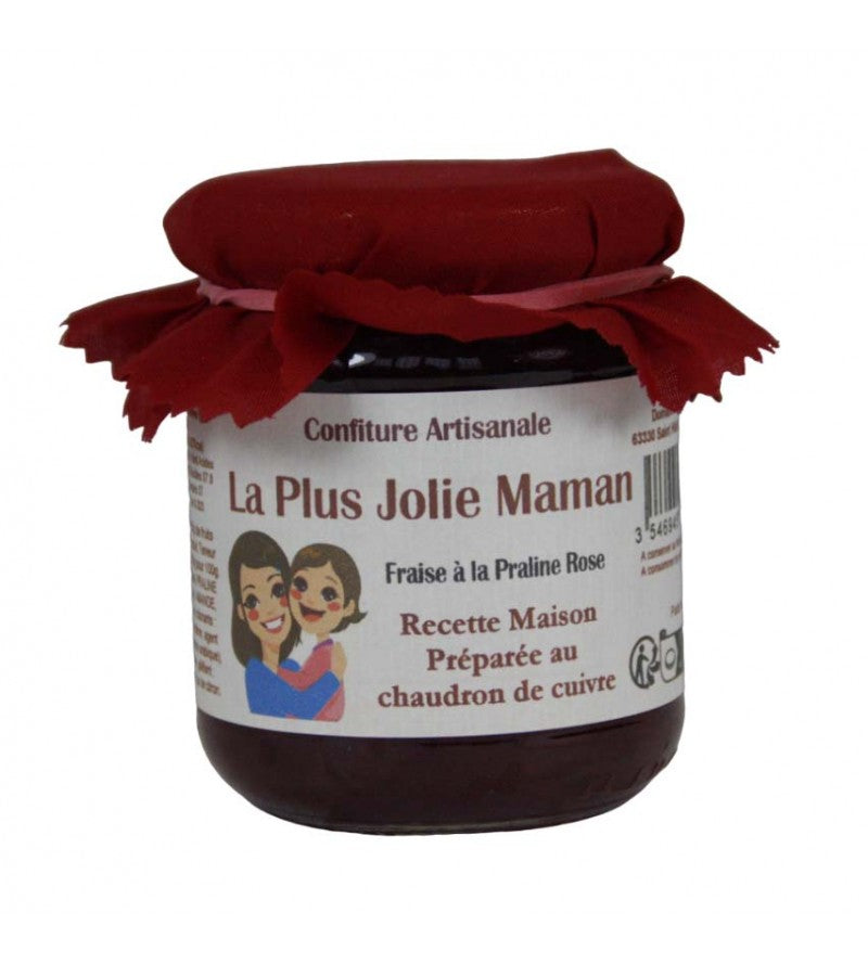 CONFITURE 250G “LA PLUS JOLIE MAMAN” - FRAISE ET PRALINE ROSE