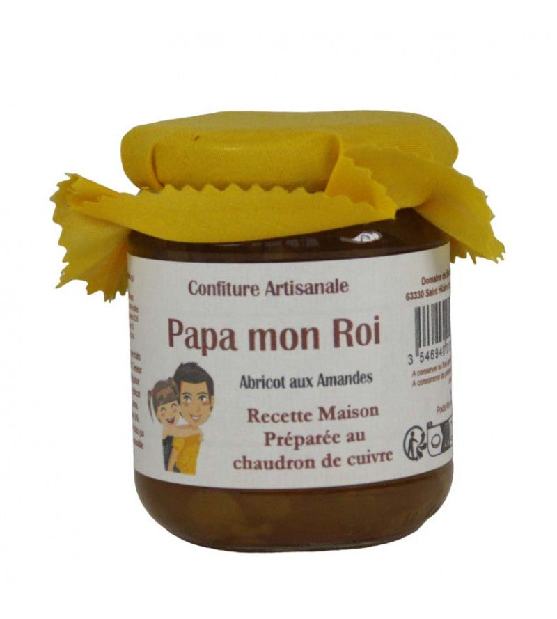 CONFITURE 250G “PAPA MON ROI” - ABRICOTS AUX AMANDES
